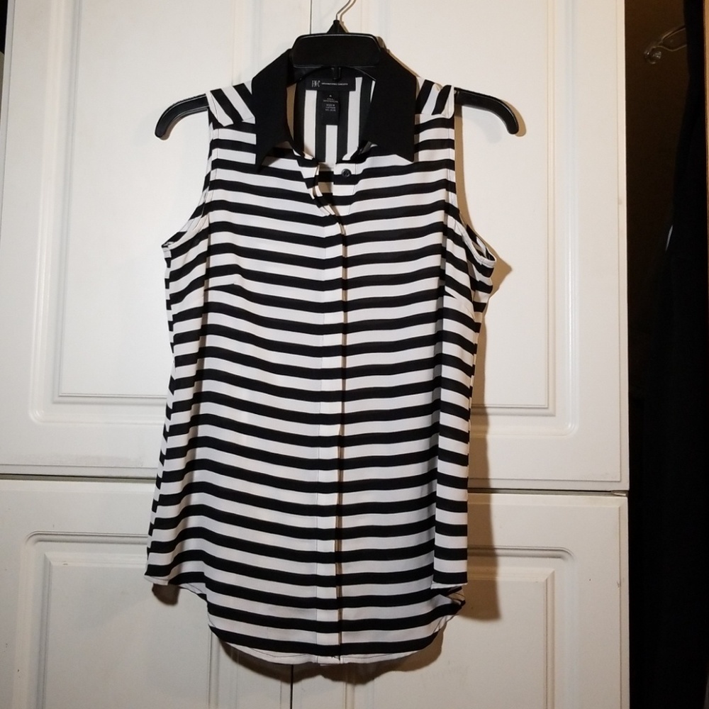 Inc international Concepts Striped Collared Blouse